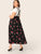 SHEIN Plus Dot & Fruit Print Pinafore Skirt