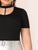 Plus Strappy Choker Neck Solid Top