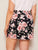 Plus Zip Up Floral Print Skirt