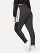 Plus Contrast Mesh Skinny Leggings