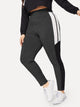 Plus Contrast Mesh Skinny Leggings