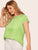 Plus Neon Lime Laser Cut Scalloped Top