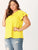 Plus Keyhole Front Layered Raglan Sleeve Top