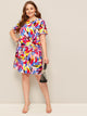 Plus Splash Print Tunic Dress