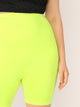 Plus Neon Lime Cycling Shorts