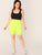 Plus Neon Lime Cycling Shorts