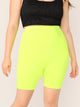 Plus Neon Lime Cycling Shorts