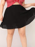 Plus Pleated Swing Skirt