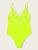 Plus Neon Lime Floral lace Teddy Bodysuit