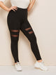 Plus Mesh Insert Leggings