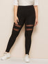 Plus Mesh Insert Leggings