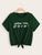 Plus Tie Front Slogan Print Tee