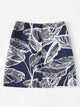 Plus Button Through Tropical Print Skirt