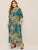 Plus Plants Print Maxi Dress