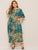 Plus Plants Print Maxi Dress