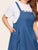 Plus Pocket Side Denim Pinafore Dress