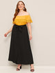 Plus Button Through Belted Maxi Skirt