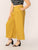 Plus Button Front Fold Pleated Wide Leg Pants