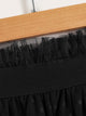 SHEIN Plus Paperbag Waist Dot Mesh Overlay Skirt