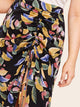 Plus Drawstring Hem Fruit Print Skirt