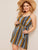 Plus Criss Cross Striped Cami Dress