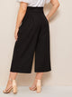 Plus Zip Back Belted Culotte Pants