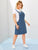 Plus Button Front Dungaree Dress