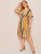 Plus Striped Tie Side Dress