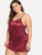 Plus Satin Cami Dress With Thong