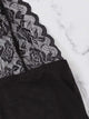 Plus Scalloped Trim Contrast Lace Dress With Panty