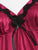 Plus Contrast Lace Split Satin Babydoll With Thong