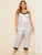 Plus Striped Lace Trim Satin Cami PJ Set