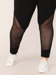 Plus Mesh Insert Leggings