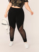 Plus Mesh Insert Leggings