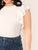  Plus Keyhole Back Ruffle Trim Top