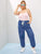 Plus Drawstring Waist Pocket Jeans