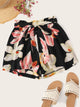 Plus Floral Print Shorts