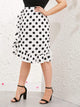 Plus Polka Dot Ruffle Hem Skirt