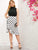 Plus Polka Dot Ruffle Hem Skirt