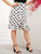 Plus Polka Dot Ruffle Hem Skirt