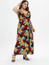 Plus Leaf Print Cami Dress