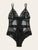 Plus Floral Lace Knot Mesh Teddy Bodysuit