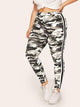 Plus Side Striped Camo Leggings