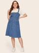 Plus Pocket Dungaree Dress