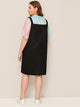 Plus Pocket Front Dungaree Dress