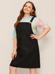 Plus Pocket Front Dungaree Dress