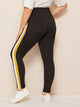 Plus Contrast Taped Side Leggings