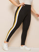 Plus Contrast Taped Side Leggings