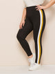 Plus Contrast Taped Side Leggings