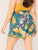 Plus Paperbag Waist Belted Floral Shorts